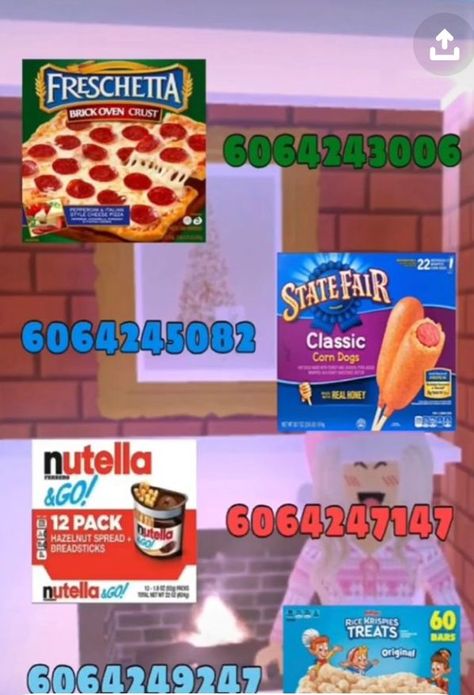 not mine | Bloxburg decal codes, Bloxburg food decals, Bloxburg decals codes Bloxburg Frozen Food Decals, Bloxburg Kitchen Room Ideas, Dog Outfit Codes Bloxburg, Bloxburg Lifeguard Codes, Bloxburg Food Decals Codes Chips, Bloxburg Snack Codes, Bloxburg Cereal Decals Codes, Bloxburg Grocery Store Decal Codes, Food Codes Bloxburg