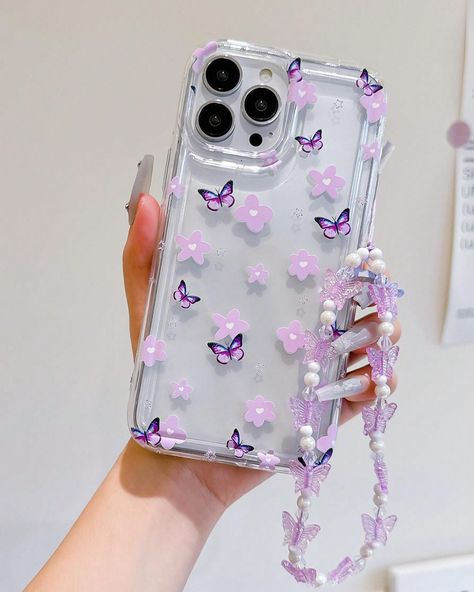 Diy Resin Phone Case, Purple Phone Case, Purple Iphone Case, Fancy Accessories, Bling Phone Cases, Animal Geometric, Iphone 14pro, Diy Iphone Case, Girly Phone Cases