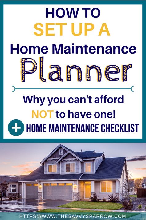 Try a home maintenance planner to keep track of your home maintenance schedule and checklist, home repair contacts, and more!  Find out why a home maintenance binder is a must-have for home owners, plus what you should include in your yearly home maintenance. #home #diy #maintenance #homemaintenance #hometips #organization Home Maintenance Schedule, Construction Minecraft, Home Maintenance Checklist, Maintenance Checklist, Home Planner, Patio Interior, Home Management, Diy Home Repair, Home Repairs