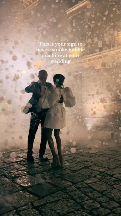 This is your sign to have a smoke bubble machine at your wedding ✨🫧 D... | Wedding Ideas | TikTok Bubble Machine For Wedding, Fog Bubbles Wedding, Wedding Ceremony Bubbles, Bubble Wedding Photo, Wedding Bubbles Ideas, Bubbles At Wedding, Bubble Machine Wedding, Fog Machine Wedding, Bubble Send Off Wedding