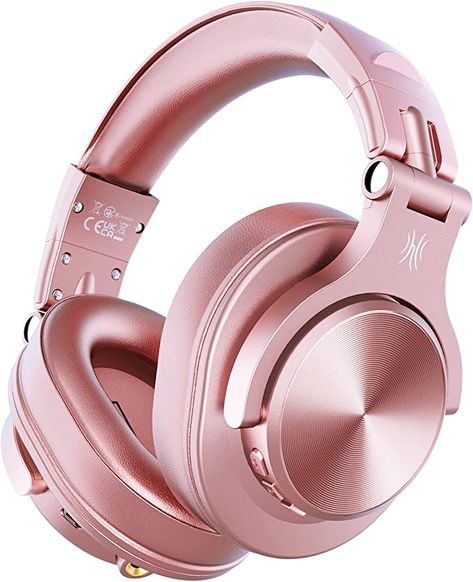 OneOdio A70 Bluetooth Over Ear Headphones for Women and Girls, Pink DJ Headphones, Wired Wireless Recording Headsets, Shareport, Stereo Jack for Guitar Amp Computer PC Tablet (Rose Gold) Professional Recording Studio, Dj Headphones, Headphones With Microphone, Sports Headphones, Sound Insulation, Wireless Headset, Active Noise Cancellation, Wireless Earphones, Guitar Amp