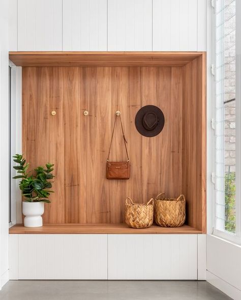 ABI Interiors on Instagram: "Our Cali Robe Hook is the perfect accompaniment to a contemporary mudroom.⁠ ⁠ With a sleek design and a subtle groove to keep your bags, jackets, and hats secure, Cali proudly unifies aesthetics with functionality. ⁠ ⁠ Available in six finishes — discover your favourite on our website today.⁠ ⁠ Build by: @buildartprojects⁠ Architecture by: @spacedesignarchitecture⁠ Joinery by: @urbanjoinery⁠ 📸 by: @joshua_hogan_photography⁠ ⁠ ⁠ ⁠ ⁠ ⁠ 🛒 ABI Featured Products⁠ - Cali Scandinavian Mudroom, Contemporary Mudroom, Entry Nook, Coat And Shoe Storage, Abi Interiors, Entry Mudroom, Mudroom Entryway, Mudroom Design, Closet Remodel