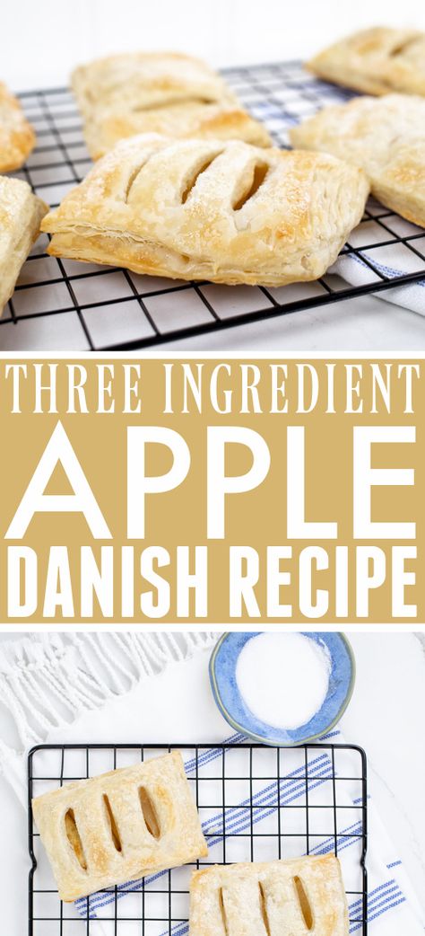 Three Ingredient Apple Danish Recipe | The Creek Line House Apple Danish Recipe, Easy Baking Recipe, Apple Danish, Homemade Recipe Books, Danish Recipe, Homemade Snickers, Homemade Applesauce, Baking Recipe, Apple Crisp Recipes