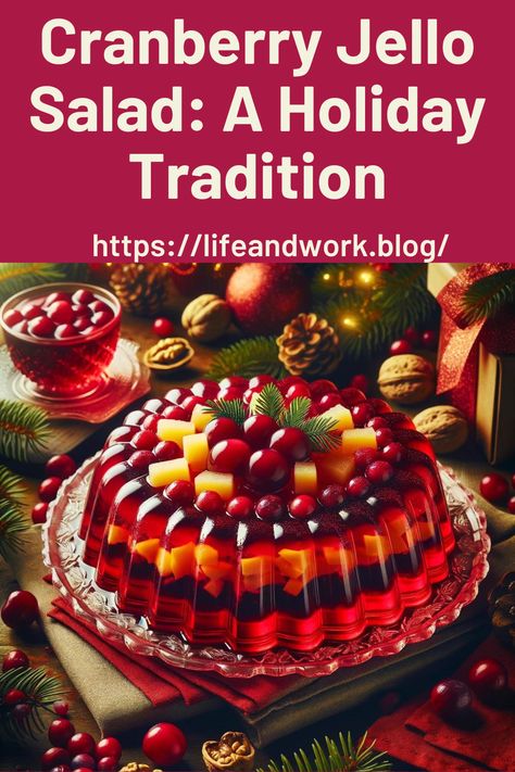 Cranberry Jello Salad: A Holiday Tradition Cranberry Jello Mold Recipes, Thanksgiving Jello Mold Recipes, Cranberry Jello Mold Thanksgiving Recipe, Christmas Jello Mold Recipes, Jellied Salad Recipes, Molded Jello Salad Recipes, Holiday Jello Salad, Cranberry Mold Recipes Thanksgiving, Jello Thanksgiving