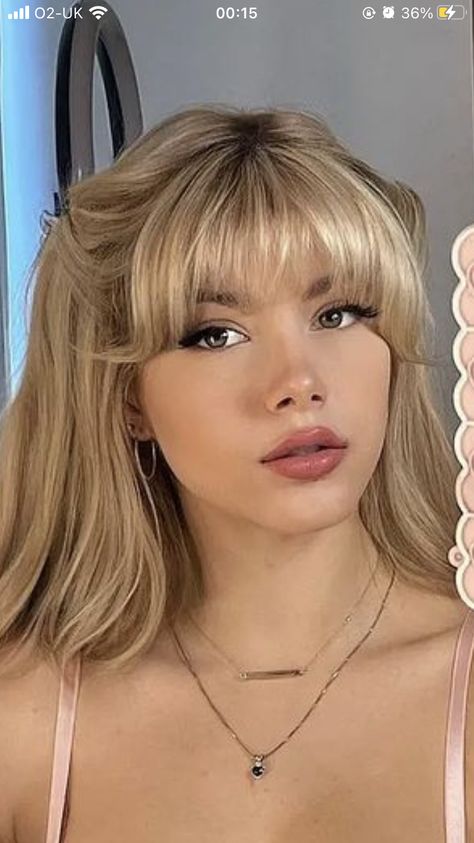 Types Of Fringes Face Shapes, Wispy Side Bangs Straight Hair, Bangs For An Oval Face, Blonde Wavy Bob With Bangs, Long Face Framing Layers With Bangs, Bangs With Framing Pieces, Cute Bangs For Round Face, Brown Hair Blonde Bangs, Blonde Highlights With Bangs