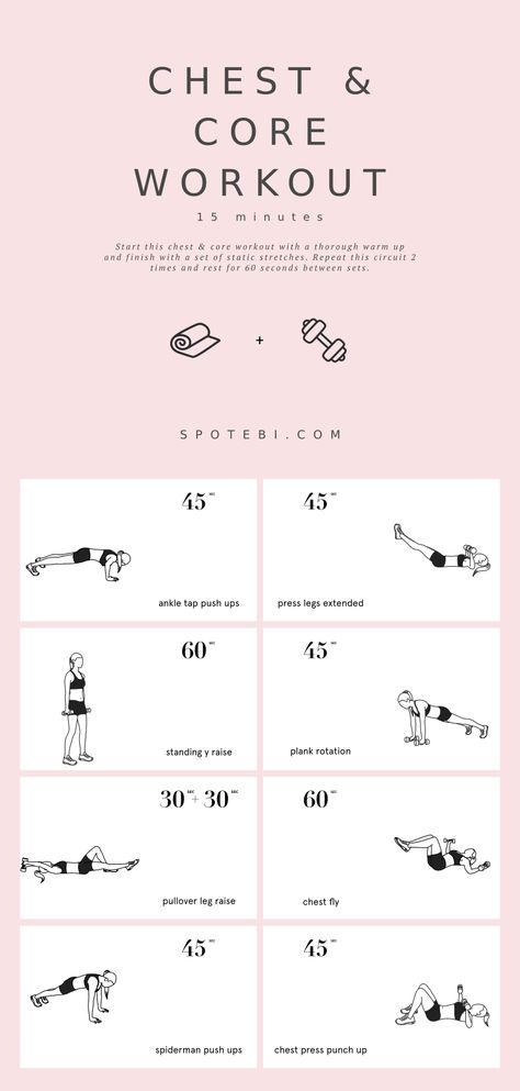 https://www.spotebi.com/wp-content/uploads/2018/11/15-minute-chest-core-workout-women-spotebi.gif Daily Chest Workout At Home, Chest Core Workout, 15 Min Core Workout, Functional Core Exercises At Home, Core And Cardio Workout At Home, Core Excercise Women Gym, Functional Exercises For Women, Functional Core Workout, Spotebi Workout