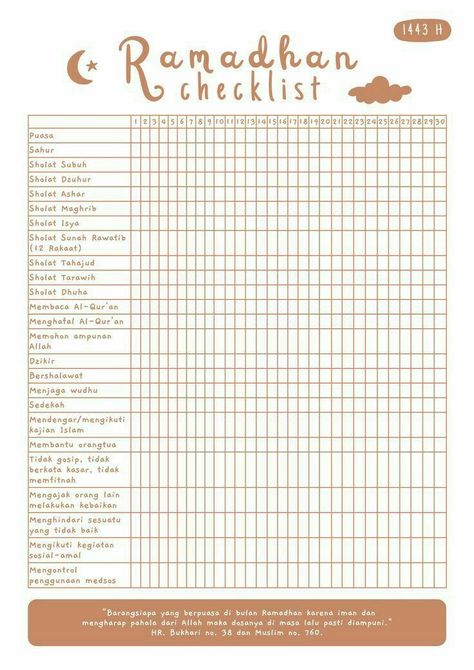 ⭐Ramadhan checklist⭐ #livingwellplanner Sahur Ramadhan Aesthetic, Checklist Ramadan, Ramadhan Checklist, Ramadhan Activities, Ramadan Checklist, Ramadhan Planner, Free Printable Weekly Planner Template, Template Ramadhan, Ramadan Planner