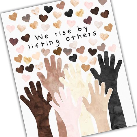 Diversity Art For Kids, Diversity Activities, Diversity Art, Diversity Poster, Classroom Incentives, Motivational Quotes For Kids, We Rise By Lifting Others, Harmony Day, Celebrate Diversity