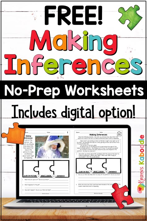 Social Inferencing Activities, Inference Task Cards Free, Inferencing Activities Middle School, 3rd Grade Inference Activities, Inferencing Activities 2nd Grade, Inferencing Activities 5th Grade, Making Inferences 2nd Grade, Inferring Activities, Inferencing Pictures