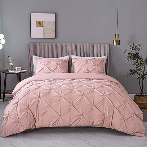 Blush Pink Bedding, Pintuck Bedding, Pintuck Duvet Cover, Pink Bedding Set, Pink Duvet, King Size Duvet, Double Duvet Covers, Quilted Duvet Cover, Queen Bedding Sets