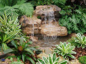 Ponds - pond waterfalls - waterfalls - Small Rock Waterfall - SRW-008 Corner Waterfall, Pond Waterfall Ideas, Backyard Waterfall Ideas, Waterfall Backyard, Backyard Waterfall, Waterfall Ideas, Ponds For Small Gardens, Pond Kits, Outdoor Waterfalls