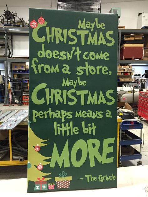 Christmas canvas, the grinch who stole Christmas Aesthetic Craft, Christmas Parade Floats, Ward Christmas Party, Grinch Decorations, Grinch Christmas Party, Whoville Christmas, Grinch Who Stole Christmas, Grinch Party, Grinch Christmas Decorations