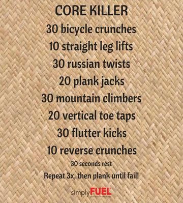 Core Workout Challenge, Great Leg Workouts, Amrap Workout, Killer Ab Workouts, Best Full Body Workout, Killer Abs, Killer Workouts, Abs Workout Routines, Ab Workout At Home