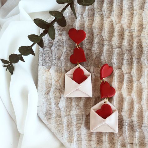 Simple Fall Polymer Clay Earrings, Polymer Clay Jewelry Valentines, Valentines Clay Earrings Diy, Valentines Day Polymer Clay Earrings, Valentine’s Day Earrings, Polymer Clay Valentine Earrings, Valentine’s Day Clay Earrings, Valentine’s Day Polymer Clay Earrings, Valentines Day Clay Earrings