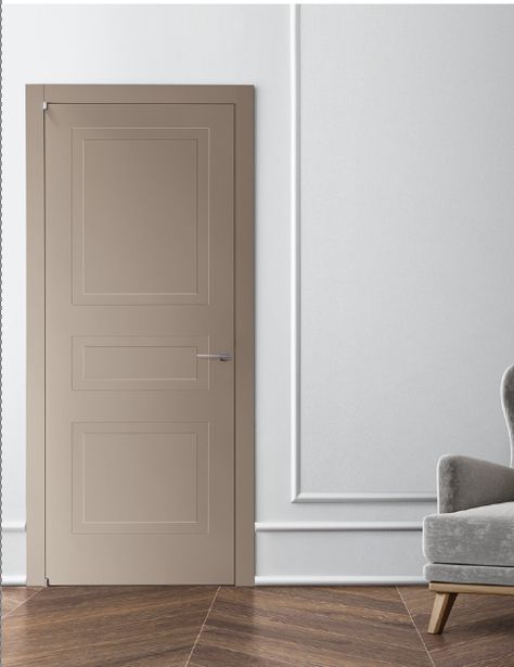 Light Brown Door Paint, Painted Door Inside House, Brown Interior Doors Painted, Light Brown Interior Doors, Room Door Colour Ideas, Interior Door Colour Ideas, Indoor Door Paint Ideas, Color Of Doors Inside House, Light Brown Doors Interior