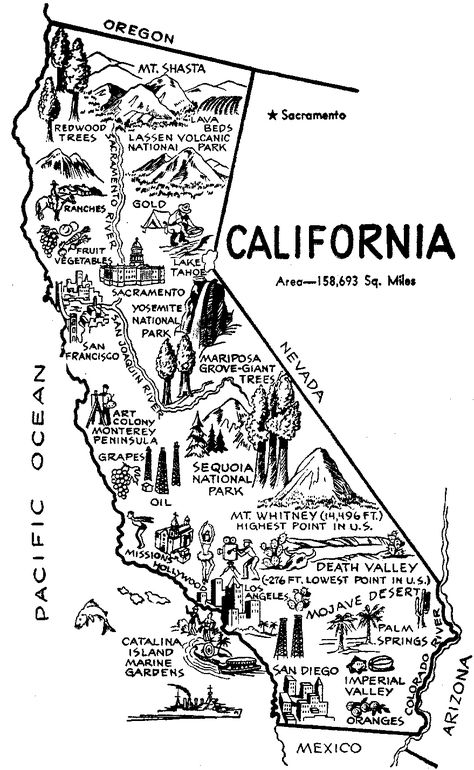 California Map Clip Art   Clipart Best State Of California, 4th Grade Social Studies, Ca History, California Missions, Map Printable, California Camping, California History, Printable Ideas, California City