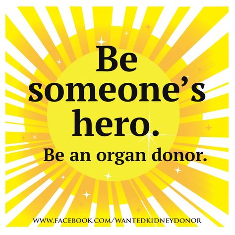 Celebrate Life: Be a Hero. Be an Organ Donor. Save a Life. Register here: donatelife.net facebook.com/wantedkidneydonor Organ Donation Quotes, Donation Quotes, Living Kidney Donor, Kidney Donation, Organ Donation Awareness, Life Slogans, Kidney Donor, Life Wallpaper, Donate Life