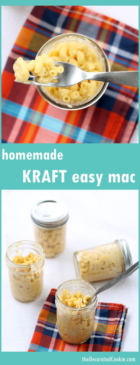 homemade Kraft Easy Mac - quick mac and cheese, package in jars and have on hand all week Quick Mac And Cheese, Easy Lunch Idea, Mac And Cheese Healthy, Mac And Cheese Cups, Kraft Mac N Cheese, Kraft Dinner, Diy Cheese, Cheese Packaging, Lunch Idea