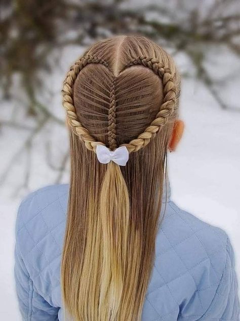 Looking for hairstyle braids for children ideas? We've got you covered with these amazing styles. Fancy Braids, Heart Braid, Peinados Hair Styles, Braided Hairdo, Beautiful Braided Hair, Cute Braided Hairstyles, Hair Braid Videos, Braids For Kids, Kids Braided Hairstyles