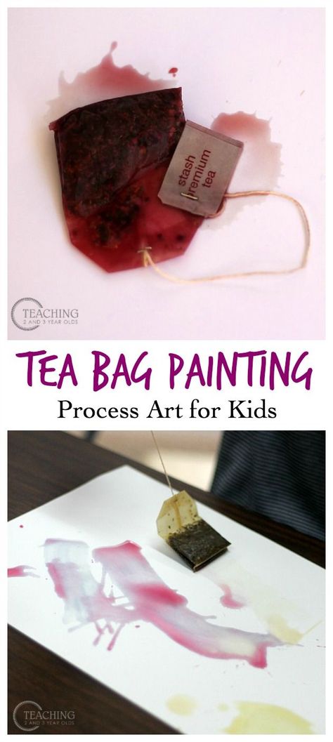 Preschool Art with Tea Bags - Teaching 2 and 3 Year Olds Art Preschool Ideas, Creative Art Preschool, Process Art For Kids, Preschool Painting, Preschool Cooking, Cooking Theme, Art Preschool, Teacher Art, Preschool Stem