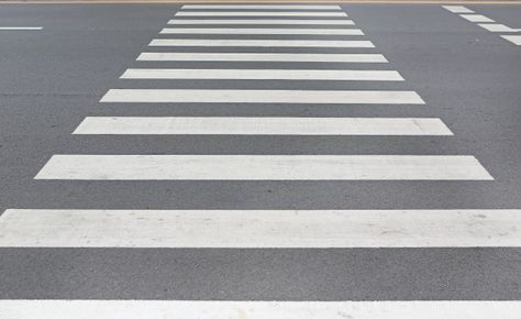 Close-up zebra pedestrian crossing. Premium Photo Road Drawing, Crossing Lines, Pedestrian Crossing, Zebra Crossing, Doodle Pages, Fukuoka Japan, Street Painting, Building Illustration, Surreal Photos