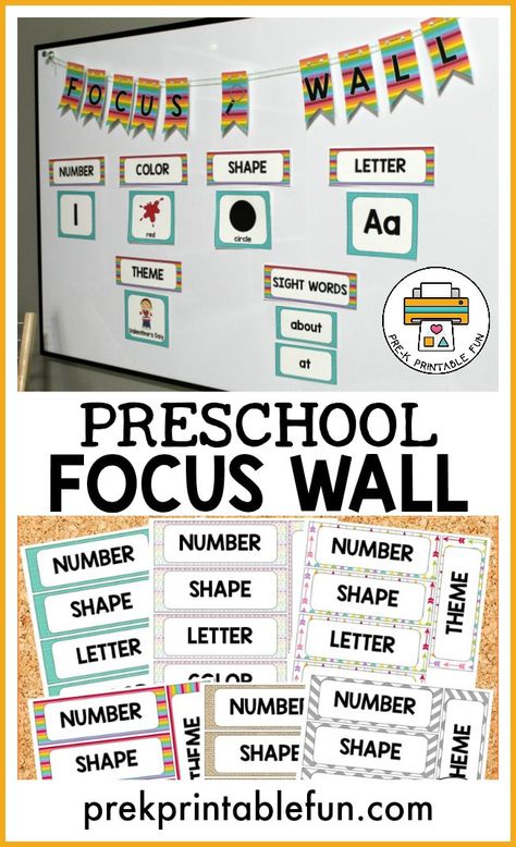 Learning Board For Preschoolers, Homeschool Posters Preschool, Sped Prek Classroom, Prek Classroom Setup Circle Time, Weekly Focus Board Preschool Printable Free, Classroom Schedule Display Preschool, Prek Focus Wall, Preschool Classroom Printables, Focus Wall Classroom Preschool