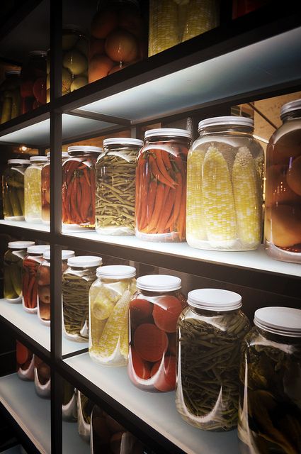 CORRIDOR JAR DISPLAY Buffet Food Display, Pickled Fruit, Jar Display, Canning Food Preservation, Pickle Jar, Pizza Bar, Kitchen Organization Pantry, Buffet Food, Food Display