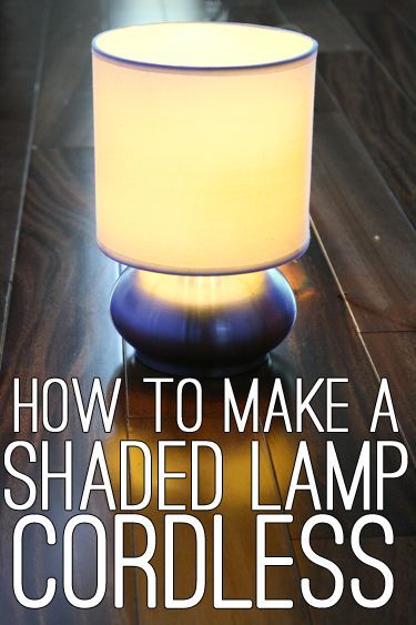 I will have lamps in the middle of my no-mans-land (no-outlets-land) living room, darn it! l How to make a lamp run on batteries: tutorial with easy, cheap step-by-step instructions! Make A Lamp, Lighting Plan, Cordless Lamps, Easy Cheap, Diy Lamp, Room Setup, To Infinity And Beyond, Décor Diy, Lighting Ideas