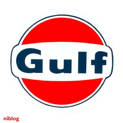 Gulf decal | Flickr - Photo Sharing! Gulf Racing, Pompe A Essence, Slot Car Racing, Martini Racing, Mclaren Mercedes, Ford Gt40, Garage Art, Oil Company, Car Logos