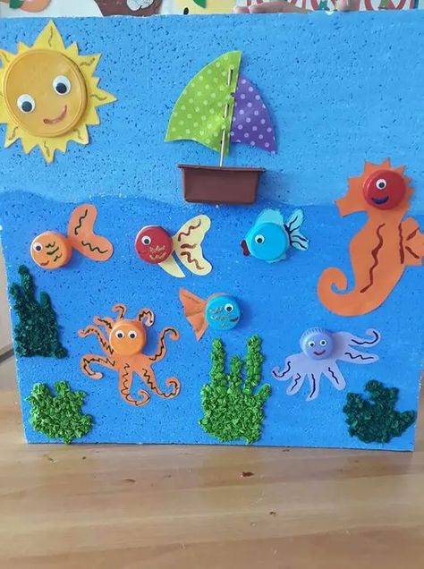 50+ Fun Summer Crafts for Kids to pass a sunny afternoon - HubPages Fun Summer Crafts For Kids, Easy Summer Crafts, Under The Sea Crafts, Fun Summer Crafts, Make Paper Flowers, Sea Crafts, Summer Crafts For Kids, Ocean Crafts, Creative Activities For Kids