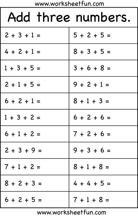 Add three numbers – 1 Worksheet / Worksheets 3 Number Addition Worksheets, Kg3 Math Worksheets, Add Three Numbers First Grade, Free First Grade Math Worksheets, Maths Grade 4 Worksheets Free Printable, 1 St Grade Math Worksheets, Worksheet Math Grade 1, Grade 3 Math Worksheets Free Printable, Grade 1 Math Worksheets Free Printable