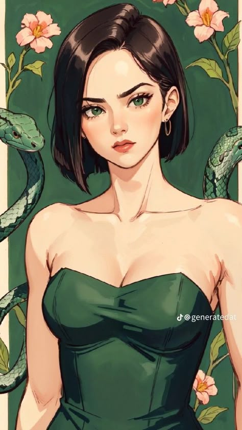 Κούρεμα Bob, Fishtail Braid, 캐릭터 드로잉, Digital Art Anime, Girls Cartoon Art, Female Character Design, Digital Art Girl, Girly Art, Character Portraits