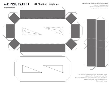 Mr printables-3d-number-templates Number Template Printable, Mr Printables, Number Templates, Printable Numbers, Learn Faster, Templates Printable Free, Templates Downloads, Printables Kids, Good Company