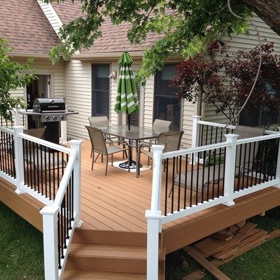 Trek Deck Ideas, Picture Projects, Trek Deck, Dreamy Backyard, Deck Railing Ideas, Vinyl Deck, Deck Remodel, Deck Pictures, Deck Colors