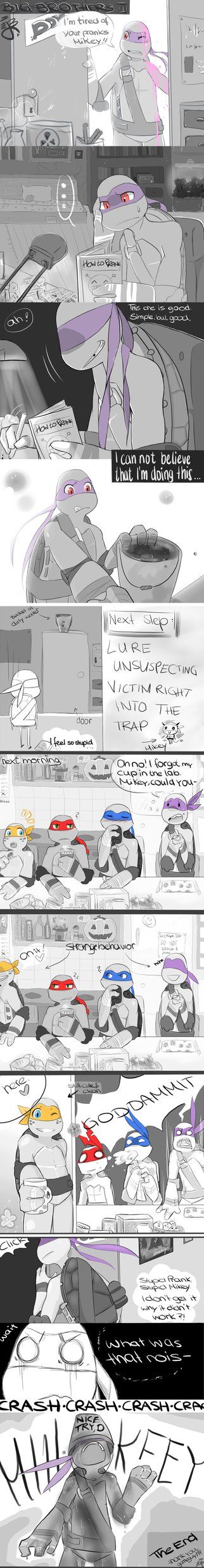 BigBrothersIII by Bananaphana on DeviantArt Tmnt 2012 Donnie X Mikey, Tmnt 2003 Mikey Fanart, Tmnt 2012 And 2018 Crossover, Tmnt 2012 Mikey And Raph, Tmnt 2012 Mikey Comic, Tmnt Mikey, Turtle Tots, Donatello Tmnt, Art Geek