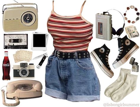 Camp Outfit Ideas, Avery Core, 80s Summer Outfits, 90s Summer Outfits, 80s Fits, Hufflepuff Outfit, Summer Camp Outfits, 80s Inspired Outfits, 80s Summer