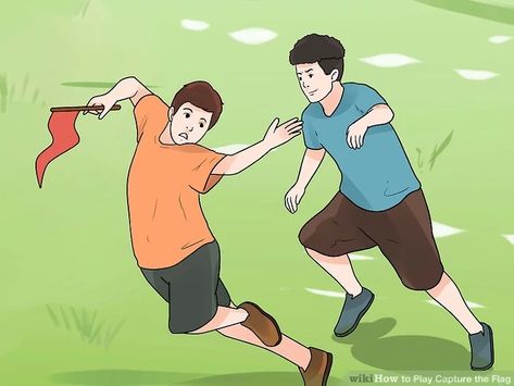 The 3 Best Ways to Play Capture the Flag - wikiHow Party Games Ideas, Archery Lessons, Flag Game, Fun Outdoor Games, Youth Games, Capture The Flag, Games Party, Games Ideas, Flag Football