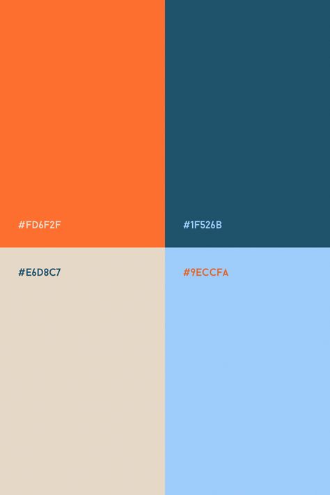 Orange, dark turquoise, beige and baby blue color palette Navy And Orange Palette, Navy Orange Palette, Blue Orange Tan Color Palette, Bright Orange Colour Palette, Periwinkle Orange Color Palette, Colours That Go With Dark Blue, Color Palette Orange And Blue, Orange Blue Cream Color Palette, Orange Blue Color Scheme