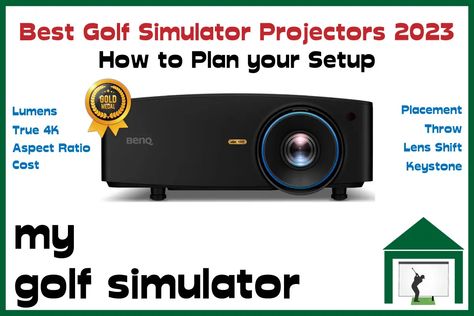 Best Golf Simulator Projector 2023 - 8 Step Buying Guide + Setup Examples - My Golf Simulator Best Projector, Golf Simulator, Golf Simulators, House Projects, Buying Guide, Pros And Cons, Projector, Home Projects, Golf