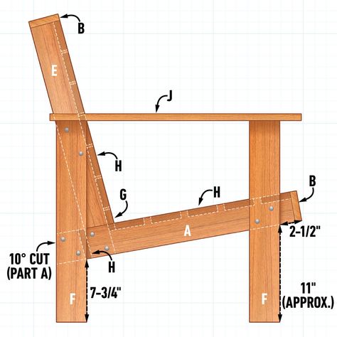 How To Make Patio Chairs | Family Handyman Anarandeck Chairs Diy, Outdoor Chairs Diy, Diy Chairs, Patio Chairs Diy, Pop Up Vendor, Pop Up Vendor Booth, Wooden Patio Chairs, Vendor Booth Ideas, Halloween Decorations Outdoor Diy