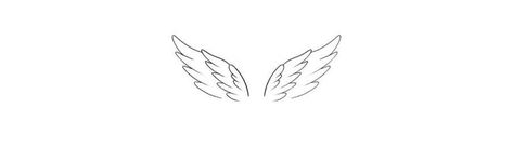 Fine Line Angel Wings, Simple Wing Tattoo, Fine Line Angel Wings Tattoo, Tattoos 2024, Tattoo 2024, Cherub Tattoo, Angel Wings Tattoo, Wing Tattoo, Wings Tattoo