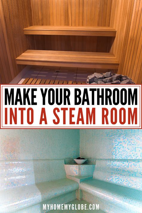 Sauna At Home Ideas, Diy Steam Room At Home, At Home Steam Room, Steam Room Diy, Diy Steam Room Outdoor, Diy Steam Shower Ideas, How To Make A Sauna At Home, Diy Steam Sauna, Steam Rooms In House