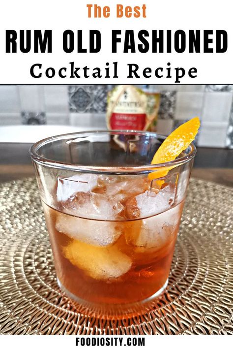 Dark Rum Drinks Recipes, Dark Rum Cocktail Recipes, Fall Rum Cocktails, Dark Rum Drinks, Old Fashion Drink Recipe, Summer Rum Cocktails, Dark Rum Cocktails, Rum Cocktails Easy, Rum Old Fashioned