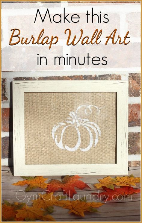 Burlap Wall Art, Burlap Art, Burlap Wall, Burlap Canvas, Easy Handmade, Burlap Crafts, Fall Wall Art, Handmade Christmas Ornaments, Easy Diy Crafts