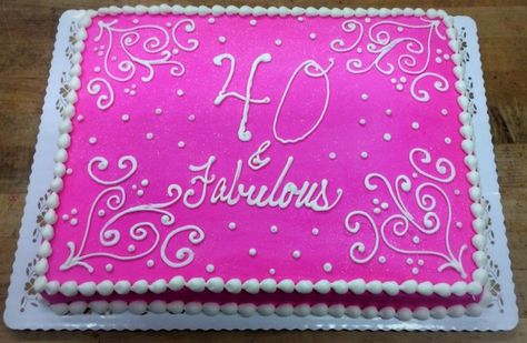 40 & Fabulous Sheet Cake Birthday Sheet Cake, Cake For Women, Easy Peach Cobbler Recipe, Birthday Sheet Cakes, Peach Cobbler Easy, 42nd Birthday, 40 & Fabulous, 40th Birthday Cakes, Birthday Cakes For Women