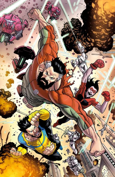 Earth's Viltrumites Ryan Ottley, Omni Man, Invincible Comic, Comic Book Artwork, Best Superhero, Man Wallpaper, Superhero Design, Image Comics, Comic Panels