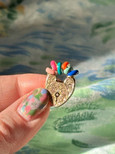 Adina Reyter, Heart Padlocks, Beads Charm, Enamel Beads, Piercings Jewelry, Gold Hand, Nails Polish, Buying Jewelry, Piercing Jewelry