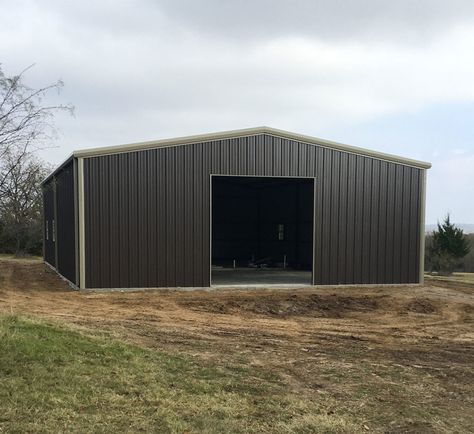 Metal Building Color Options - JAG Metals Metal Building Makeover Exterior, Two Tone Metal Building, Burnished Slate Metal Building, Charcoal Gray Siding, Metal Building Colors Schemes, Metal Building Colors, Brown Siding, Metal Siding Colors, Barn Colors