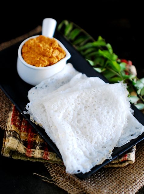 Neer Dosa Recipe, Neer Dosa, Recipes Healthy Easy, Breakfast Recipes Healthy, Raw Rice, Dosa Recipe, Healthy Breakfast Recipes Easy, Coconut Chutney, Indian Breakfast