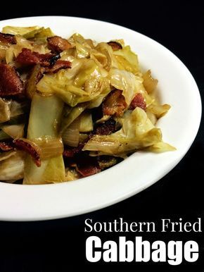 Southern Fried Cabbage | Aunt Bee's Recipes Cabbage With Bacon, Fried Cabbage Recipes, Southern Fried Cabbage, Tasty Salads, Bacon Fried Cabbage, Sauteed Cabbage, Braised Cabbage, Camp Food, Cabbage And Bacon